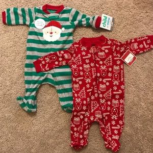 Christmas 0-3 Months Pajamas/Sleepers